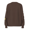 PIECES Dinna langærmet oversized sweatshirt - Hot Fudge