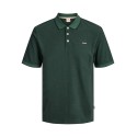 JACK & JONES PLUS Blualves Kortærmet polo - Pineneedle Black Melange/ Sort meleret