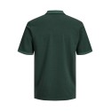 JACK & JONES PLUS Blualves Kortærmet polo - Pineneedle Black Melange/ Sort meleret