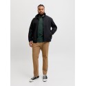 JACK & JONES PLUS Blualves Kortærmet polo - Pineneedle Black Melange/ Sort meleret