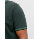 JACK & JONES PLUS Blualves Kortærmet polo - Pineneedle Black Melange/ Sort meleret