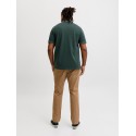 JACK & JONES PLUS Blualves Kortærmet polo - Pineneedle Black Melange/ Sort meleret