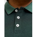 JACK & JONES PLUS Blualves Kortærmet polo - Pineneedle Black Melange/ Sort meleret