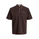 JACK & JONES PLUS Blualves Kortærmet polo - Hot Fudge/ Black Melange