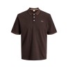 JACK & JONES PLUS Blualves Kortærmet polo - Hot Fudge/ Black Melange