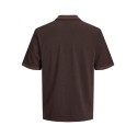 JACK & JONES PLUS Blualves Kortærmet polo - Hot Fudge/ Black Melange