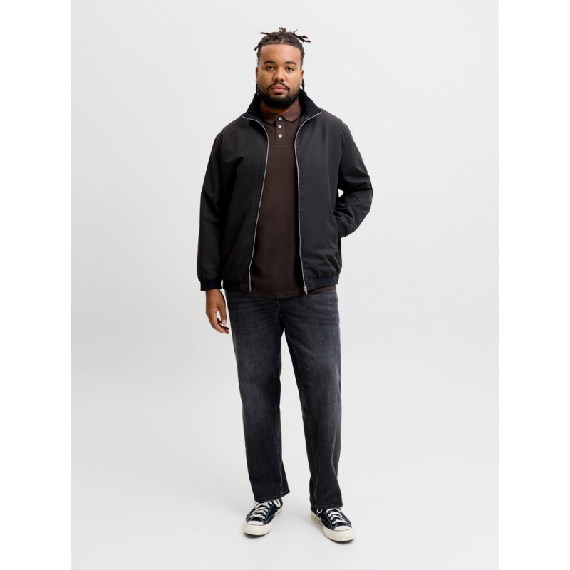 JACK & JONES PLUS Blualves Kortærmet polo - Hot Fudge/ Black Melange