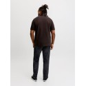 JACK & JONES PLUS Blualves Kortærmet polo - Hot Fudge/ Black Melange