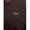 JACK & JONES PLUS Blualves Kortærmet polo - Hot Fudge/ Black Melange