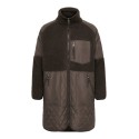 ONLY CARMAKOMA Ohio quiltet mix fleece jakke - Chocolate Martini