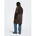 ONLY CARMAKOMA Ohio quiltet mix fleece jakke - Chocolate Martini
