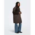 ONLY CARMAKOMA Ohio quiltet mix fleece jakke - Chocolate Martini