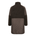 ONLY CARMAKOMA Ohio quiltet mix fleece jakke - Chocolate Martini