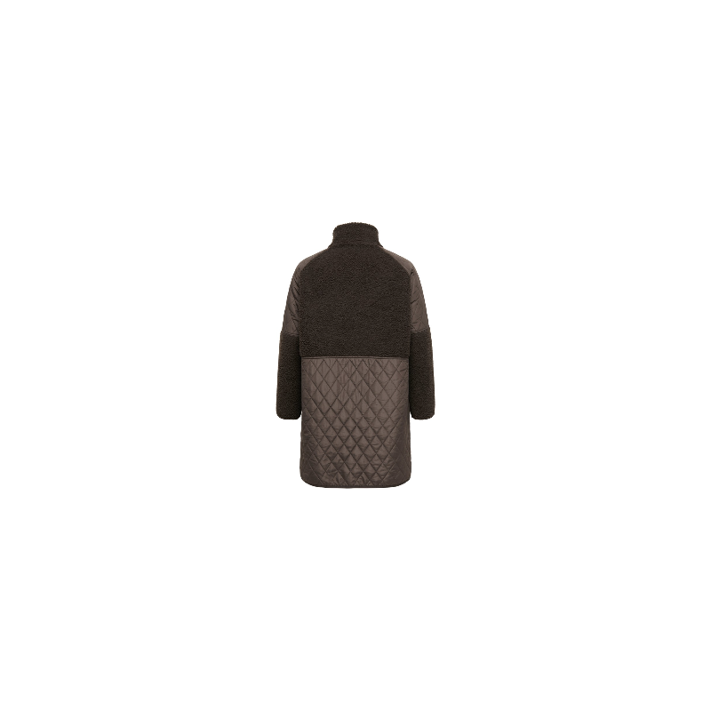 ONLY CARMAKOMA Ohio quiltet mix fleece jakke - Chocolate Martini