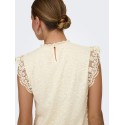 JDY Lotas Blonde Top - Cloud Dancer