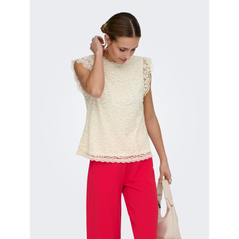 JDY Lotas Blonde Top - Cloud Dancer
