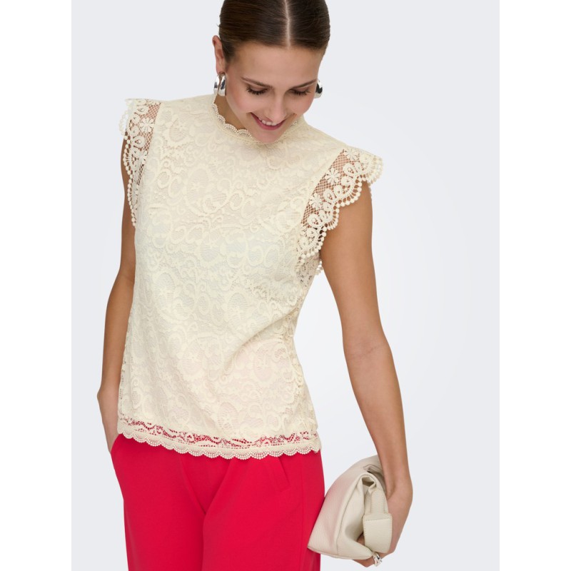 JDY Lotas Blonde Top - Cloud Dancer