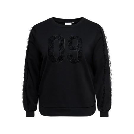ONLY CARMAKOMA Beatrix Langærmet Sweatshirt - sort