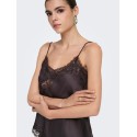 JDY Fifi Asym. Lace Top - Coffee Bean