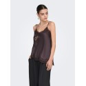JDY Fifi Asym. Lace Top - Coffee Bean