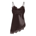 ONLY LINDA Indona satin lace singlet - Chocolate Torte