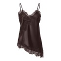 ONLY LINDA Indona satin lace singlet - Chocolate Torte