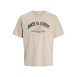 JACK & JONES PLUS Denver Logo T-shirt - Moonbeam