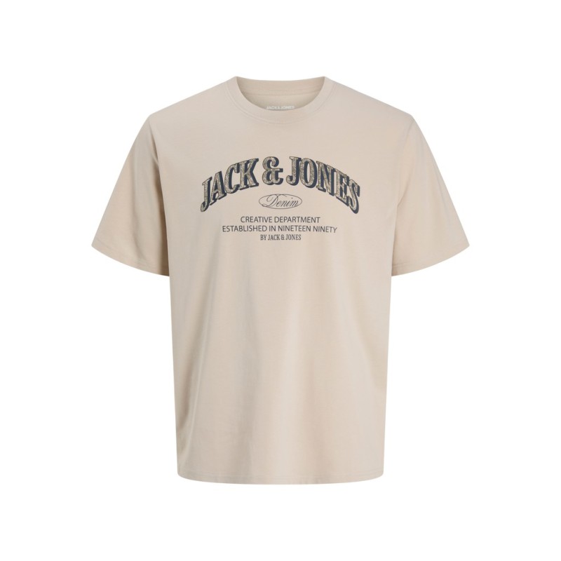 JACK & JONES PLUS Denver Logo T-shirt - Moonbeam