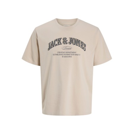JACK & JONES PLUS Denver Logo T-shirt - Moonbeam