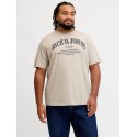 JACK & JONES PLUS Denver Logo T-shirt - Moonbeam