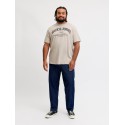 JACK & JONES PLUS Denver Logo T-shirt - Moonbeam