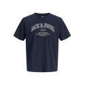 JACK & JONES PLUS Denver Logo T-shirt - Navy Blazer