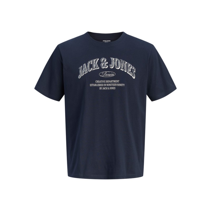 JACK & JONES PLUS Denver Logo T-shirt - Navy Blazer