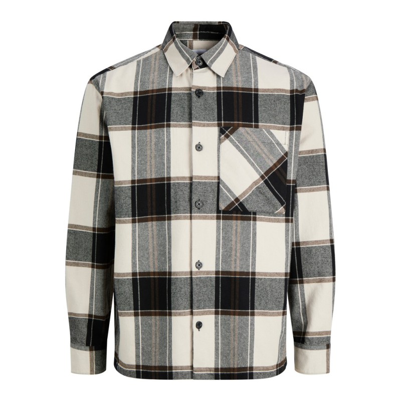 JACK & JONES Jackson ternet overshirt - Cloud Dancer