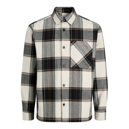 JACK & JONES Jackson ternet overshirt - Cloud Dancer