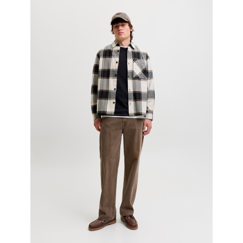 JACK & JONES Jackson ternet overshirt - Cloud Dancer