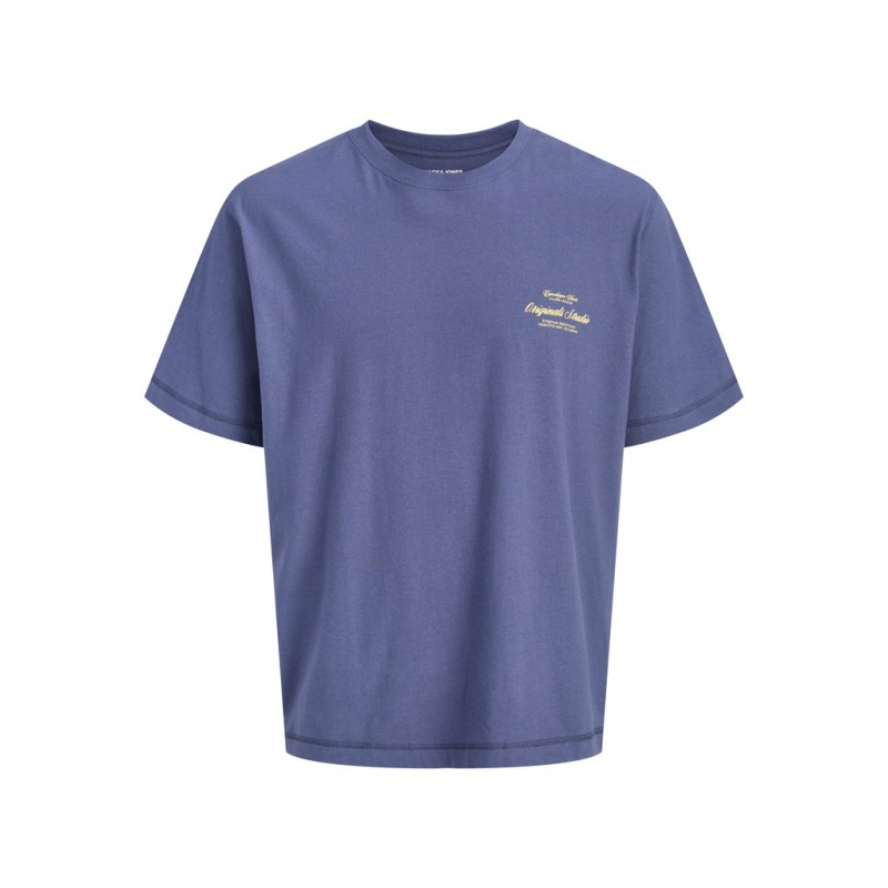 JACK & JONES JUNIOR Norrebro Typo T-shirt - Crown Blue