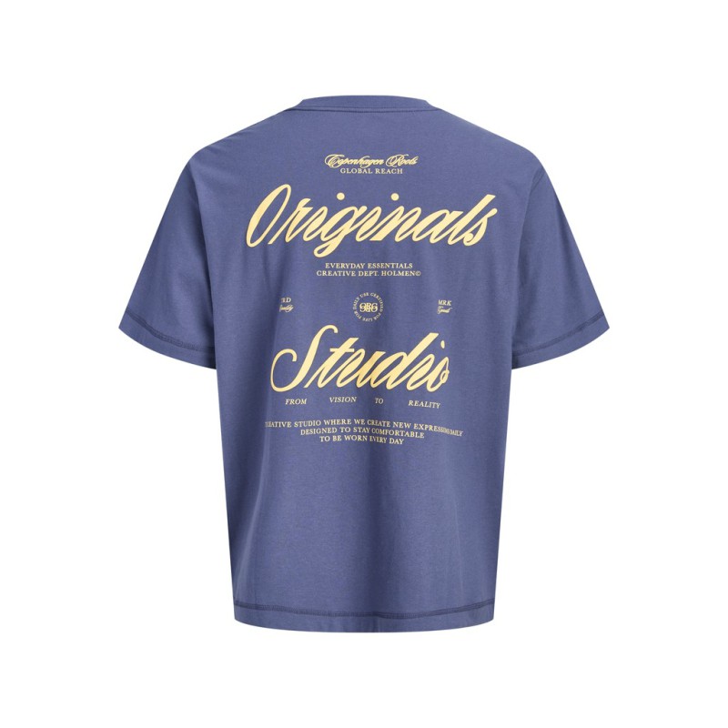 JACK & JONES JUNIOR Norrebro Typo T-shirt - Crown Blue