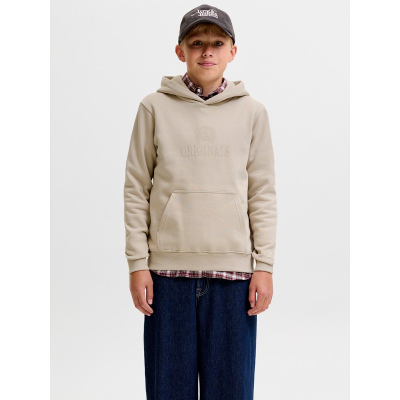 JACK & JONES JUNIOR Frederiksberg monogram sweat hoodie - Feather Gray