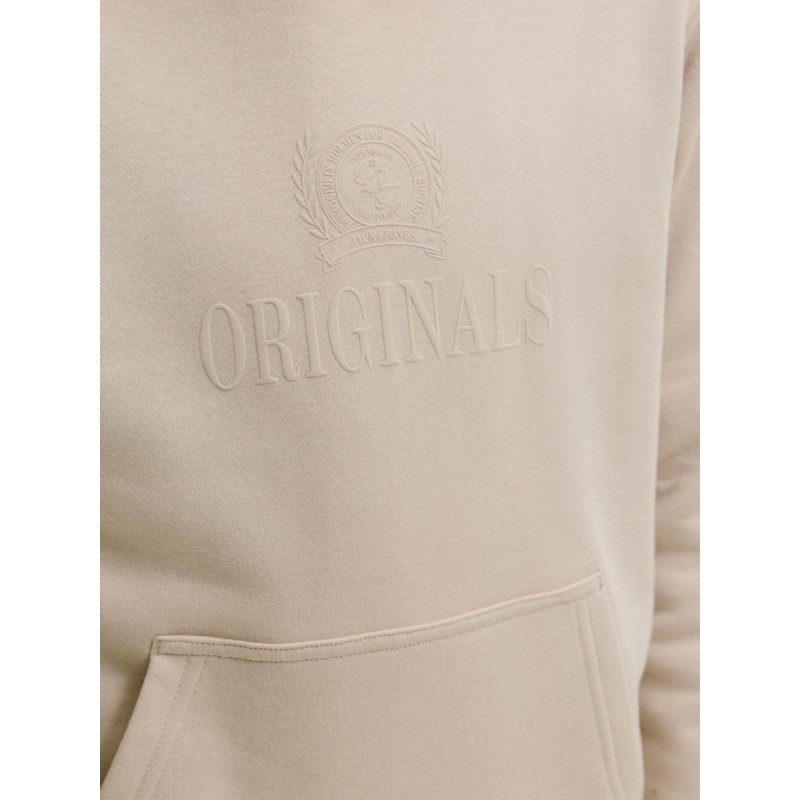JACK & JONES JUNIOR Frederiksberg monogram sweat hoodie - Feather Gray