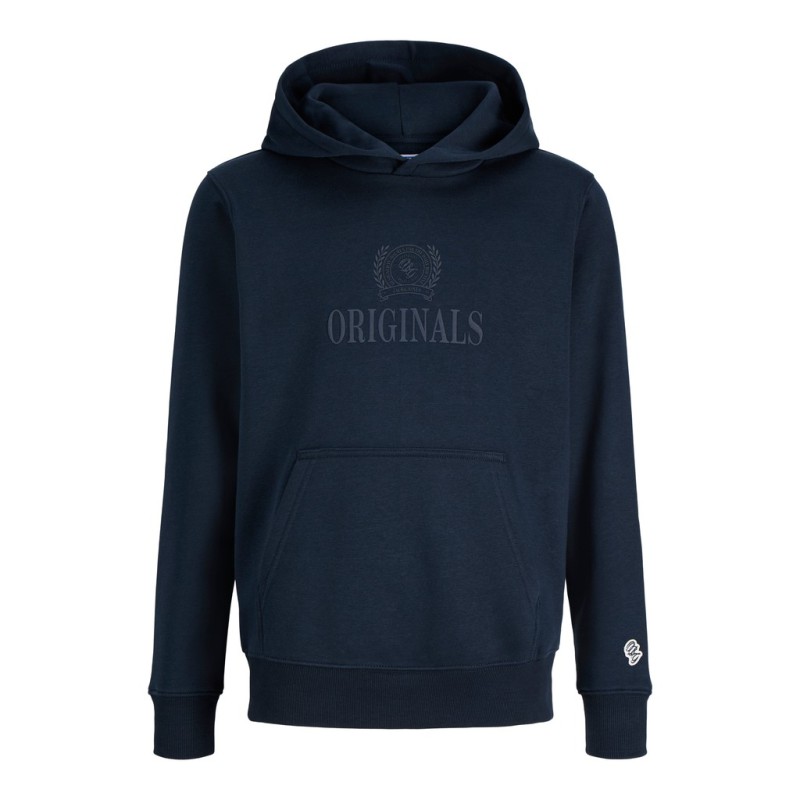 JACK & JONES JUNIOR Frederiksberg monogram sweat hoodie - Sky Captain