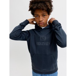 JACK & JONES JUNIOR Frederiksberg monogram sweat hoodie - Sky Captain