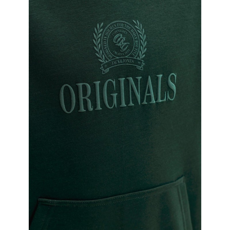 JACK & JONES Junior Frederiksberg monogram sweat hoodie - Pine Grove
