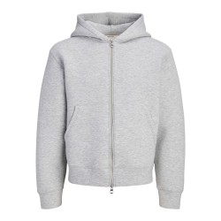 Jack & Jones Olegacy sweatshirt scuba zip hoodie - Light Grey Melange
