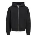 JACK & JONES Olegacy sweat scuba zip hoodie - Sort