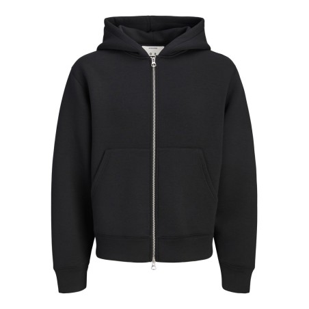 JACK & JONES Olegacy sweat scuba zip hoodie - Sort