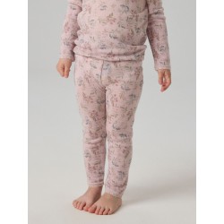 NAME IT MINI Wang uld leggings med hulmønster - Violet Ice