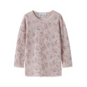 NAME IT MINI Wang uld top med hulmønster - Violet Ice