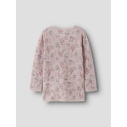 NAME IT MINI Wang uld top med hulmønster - Violet Ice