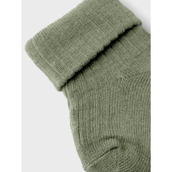 NAME IT BABY Nobbu rib strømper - Olive Night